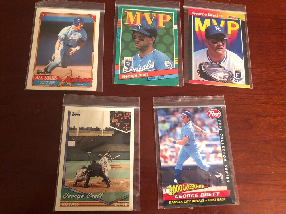 George Brett MLB Kansas City Royals Baseball Cards Vintage 5 Cards